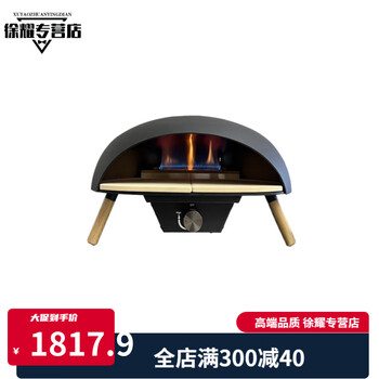 Miehone french imported quality commercial outdoor pizza oven italian pizza kiln gas stall pizza barbecue oven 13 inches black