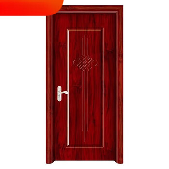 Wooden door indoor door custom paint-free reinforced door bedroom door set composite solid wood door chinese knot + multi-layer door cover + plastic steel lines + hardware
