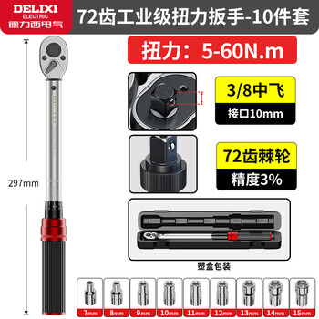 Delixi torque wrench high-precision torque kilogram wrench fixed torque adjustable spark plug auto repair wrench