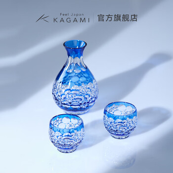 Kagami 25-year new product imported from japan crystal glass edo kiriko handmade shinozaki hideaki jade dance wine set cup