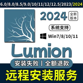 Lumion new version 2024 installation package 12.5/12/11/10/9/8/6 supports win remote installation service remote installation service choose any version win system