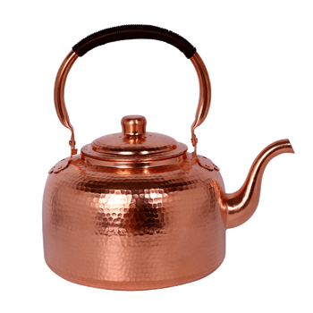 Copper liufu copper kettle kettle old-fashioned household red copper pure handmade pure copper thickened retro large capacity 5l 3l large soup kettle hand-hammered copper original color model (gas open flame) 3l