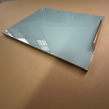 Customized cabinet door 3c tempered glass diamond door custom kitchen invisible frame cabinet door gold m handle + 12 yuan each