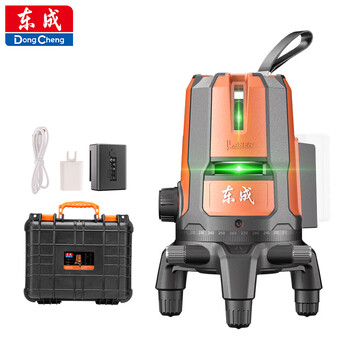 Dongcheng two-line level green light high-precision strong light infrared laser level dtx4v-11e
