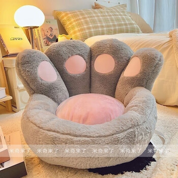Fancychic cat claw cushion floor lazy sofa tatami futon bedroom home bay window bedside lazy sofa bedroom free cat feet - gray cushion with 50*38*13cm (adult style)