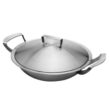 Zwilling spot stainless steel gourmet wok 32cm/28cm uncoated double-ear chinese wok 28cm