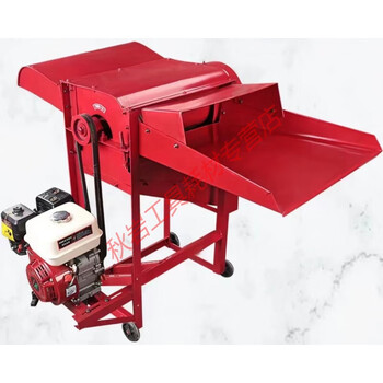 Zhong zhanggui multifunctional household sorghum fully automatic rapeseed threshing machine harvester soybean small rice sorghum threshing machine 800 thickened upgraded model + 170 horsepower gasoline engine