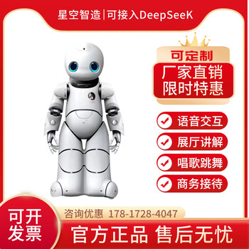 Starry sky dabai rental commercial explanation dialogue humanoid business introduction intelligent service publicity consultation intelligent welcome robot ai white