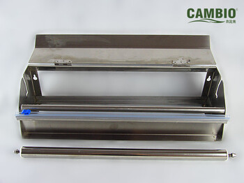 Ni zhier 304 stainless steel cling film holder with cover tinfoil oil paper cutter kitchen cling film storage rack