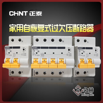 Chint over and under voltage automatic reclosing circuit breaker, over and under voltage protector integrated self-restoring switch 100a 2p