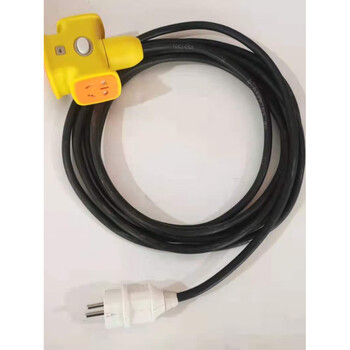 Jiang zhiai household single-phase gasoline diesel generator cable cord power cord high-power power output cord round socket european pure copper 2 core 4 square meters 5 meters including floor mop
