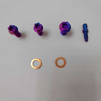 Wen yijia cheliwu 684 titanium alloy screws, small steamed bun titanium screws, candy-colored screws, caliper screws, a set of four 684 calipers (candy color)