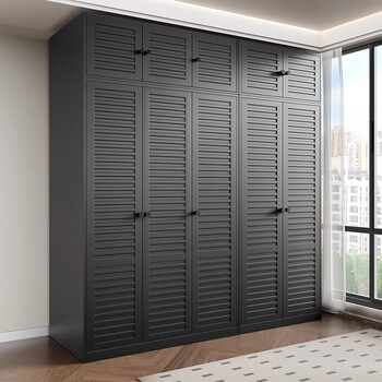 Dacheng bedroom wardrobe steel wardrobe national aluminum alloy wardrobe design and practical 2025 new hot style large wardrobe subsidy black-top cabinet 80*60*40 including installation