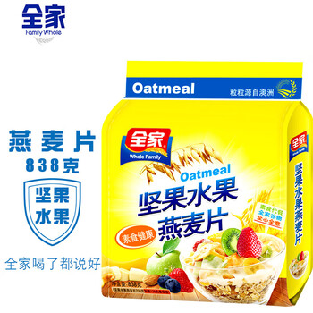 Family nutrition oatmeal casual salty breakfast late night meal replacement drinking cereal independent small packet nut fruit oatmeal 838g*1 bag