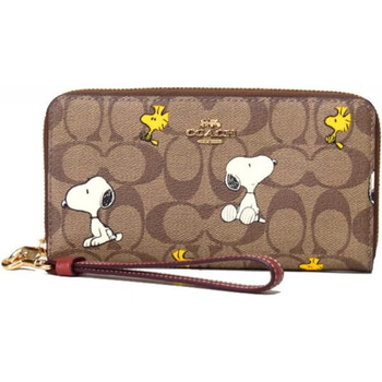 Coach direct mail from japan fashion trend versatile casual daily long wallet for men and women c4452 ce705 brown snoopy
