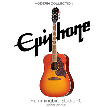 Epiphone hummingbird studio fc cherry color folk electric box acoustic guitar domestically produced with bag american brand yi pu feng