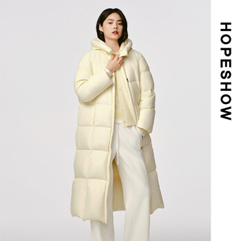 Red sleeve (hopeshow) down jacket 89124420925 cream pudding xs