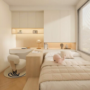 Piano cream style tatami customized integrated tatami bed cabinet integrated furniture children's wardrobe whole house customized customized prepayment (for pricing details, please contact customer service)