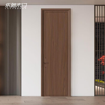Lechi wooden door bedroom door whole house customized wooden composite interior door living room study unpainted wooden door wd-2506 egger oak no. 3 + traced black
