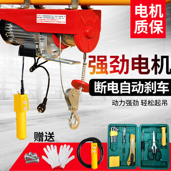 Jinyou mini electric hoist 220v small crane household small hoist hoist winch lifting crane pa300*12 meters 220v