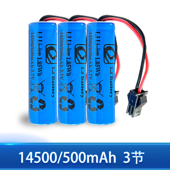 Zhengxinyuan 14500 large capacity 3.7v rechargeable lithium battery children's remote control toy car bubble gun 18650 battery charger 14500 lithium battery 3 pieces