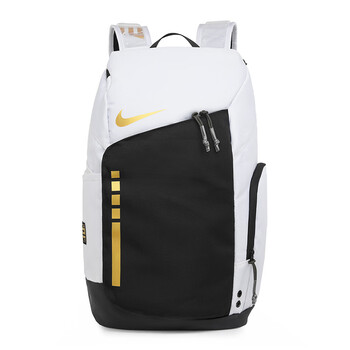 Nba kidsnk backpack air cushion backpack men's and women's aj leisure sports travel fitness bag computer bag junior high school student school bag white