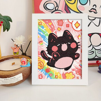 Aseblarm pacha dog diamond painting sanrio handmade diy diamond painting birthday gift for girls with diamond painting children's toys rectangular frame b040 (with photo frame + tool bag)
