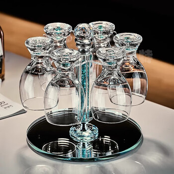 Degust light luxury crystal glass creative green stone beer mug large capacity household wheat craft large draft beer mug 6 turquoise beer mugs + crystal mug 385ml