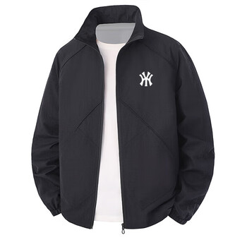 Lnhg light luxury high-end brand jacket men's jacket spring and autumn stand-up collar plus velvet thickened middle-aged dad's winter warm jacket 2689wy black spring and autumn thin xl 140-155 catties