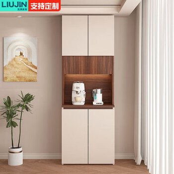 Liujin antique style sideboard against the wall integrated multi-functional storage cabinet walnut wine cabinet guest restaurant solid wood tea high cabinet style 1 80*32/40*230 (solid wood board)