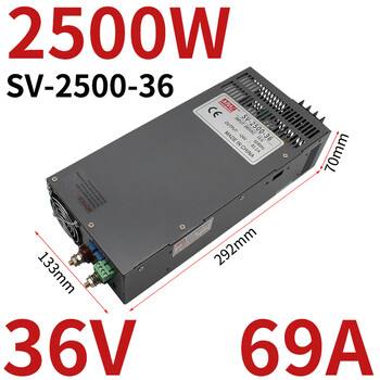 Yuechangsheng mingwei 380v to 24v switching power supply 12v36v/48v25a 1200w2000w sprinkler irrigation machine transformer sv-2000-36v