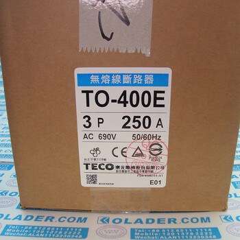 Teco to-50ec/to-100ec/to-225e teco no-fuse circuit breaker fg-23ca-u4 to-400e 3p 250a no-fuse circuit breaker