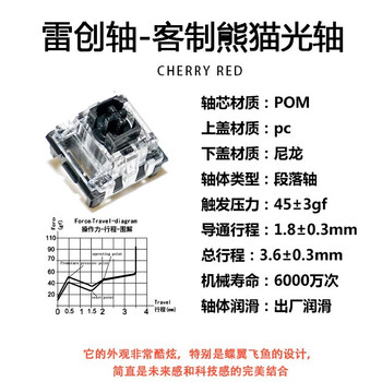 Lei chuang axis linear axis paragraph axis diy customized internet cafe mechanical keyboard axis silent axis cross dustproof hot swappable customized panda optical axis 35 pieces + puller + can