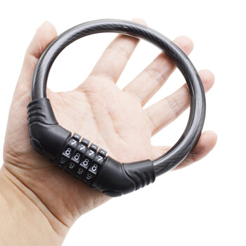 Hotun mountain bike lock anti-theft portable electric bicycle password lock shaped lock helmet chain hd7204 black