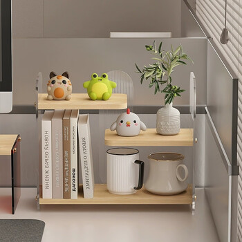 Lin's boy's desk work position rack desktop storage rack water cup storage rack workstation desktop transformation artifact small shelf log-flat