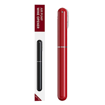 Portable bottle opener air pressure pen style wine screwdriver pump pressure bottle opener elegant red