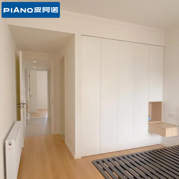 Piano whole house custom-made log cream style walk-in wardrobe home wardrobe bedroom cabinet wardrobe overall furniture customization prepayment (consult customer service for a plan)
