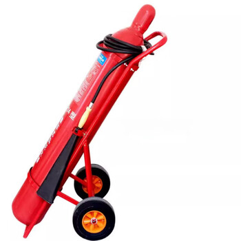 Portable carbon dioxide fire extinguisher cart dry ice 235710kg30kg24kg alloy steel xuzhou 30kg carbon dioxide fire extinguisher (december date)