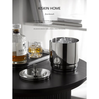 Sailoto ice cube storage bucket european stainless steel household and commercial creative champagne bucket red wine chilled light luxury ice bucket ice bucket
