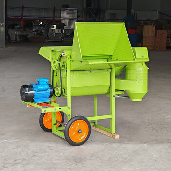 Quwudou customized household small rapeseed thresher multi-functional soybean wheat sorghum new agricultural threshing rapeseed single machine + 3kw motor + wheel