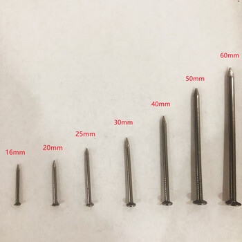 Vinoa scattered decoration shoe nails, small round nails, small iron nails, woodworking household small foreign nails, small door and window nails, wooden board nails, 16mm long (40 pcs)