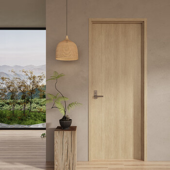 Panasonic custom room door solid wood composite wood door bedroom door and door frame a paint-free environmentally friendly set door jf-mdf10x sy qiuhong light oak