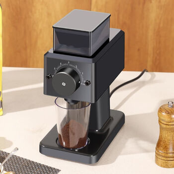 Carole coffee bean grinder electric bean grinder household small automatic grinder hand grinder coffee machine manual bean grinder standard black/plastic powder box