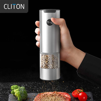 Cliton electric pepper grinder household pepper sea salt electric grinder kitchen pepper grinding bottle seasoning bottle jar