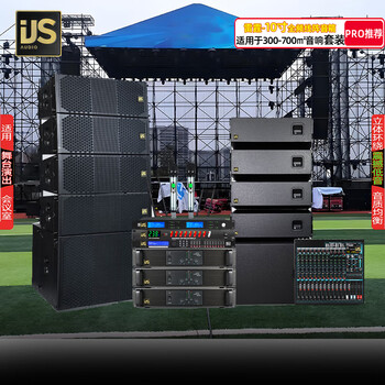 Feisheng pleasant large-scale line array speakers dual 10-inch high-power remote audio stadium audio engineering wedding performance professional stage audio medium and large conference audio package solution thunder-dual 10-inch full-range line array speakers/only