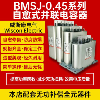 Viscon self-healing low-voltage parallel power capacitor viscon three-phase parallel capacitor 0.45-1-3-50 bsmj-0.45-50-3