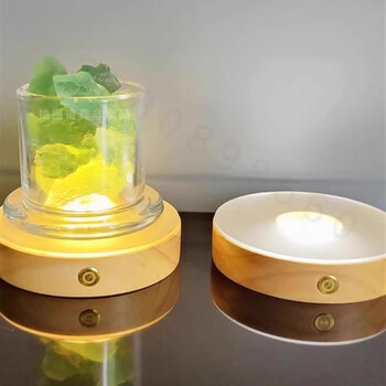 Shouli wine glass base light-emitting coaster cocktail light-emitting base with light coaster seat light-emitting home ornaments base with three-tone lighting