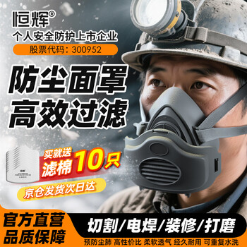 Henghui dust mask, industrial heavy dust dust, smoke respirator, special coal mine grinding and decoration spray paint protective mask, standard model 1 dm13