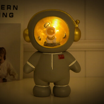 Xifuyoujia astronaut standing piggy bank creative ornaments children's piggy bank with light for boys and girls new year's gift