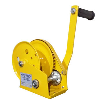 Hand winch manual winch self-locking hand winch 600 pounds household small crane towing hoist rope reel two-way self-locking 1200 pounds (without wire rope)